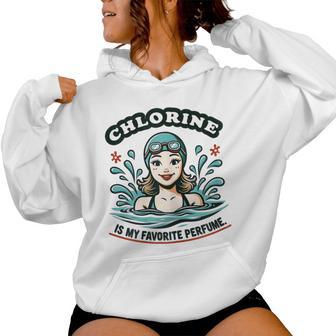 Nuotatore Femminile Cloro È Il Mio Profumo Divertente Nuoto Ragazza Felpa con cappuccio da donna - Novitaregali