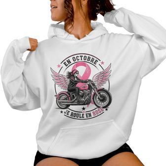 Octobre Motarde Cancer Duein Ruban Moto Guerrière Sweat à capuche femme - Cadeauxyz