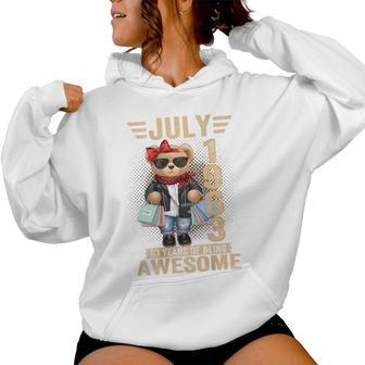 Ours En Peluche Pour Homme Et 63 Juillet 1963 Sweat à capuche femme - Cadeauxyz
