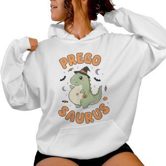 Pregosaurus Pregnant Dinosaur Halloween Pregnancy New Mom Women Hoodie - Thegiftio UK