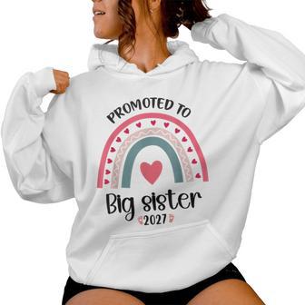 Promoted Big Sister 2027 Big Sister Announcement Women Hoodie - Thegiftio UK