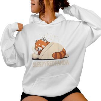 Red Panda Sleep Pajamas Women Hoodie - Thegiftio UK