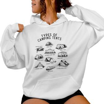 Tipos De Tiendas De Campaña Camper Nature Tent Lover Cuello Sudadera con capucha para mujer - Regaloses