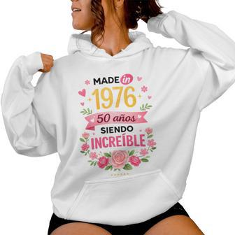 Vintage 1976 50 Años Cumpleaños Made In 1976 Sudadera con capucha para mujer - Regaloses