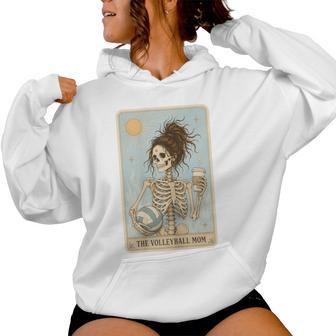 Volleyball Mom Skeleton Halloween Volleyball Mama Women Hoodie | Seseable UK