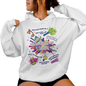 Women's Illumination Station Vbs 2026 Bible School Christian Lights Women Hoodie - Thegiftio UK