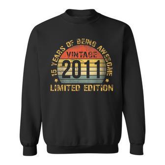 15Yr Bday Son Boy 2011 15Th 15 Year Old Birthday Sweatshirt - Monsterry