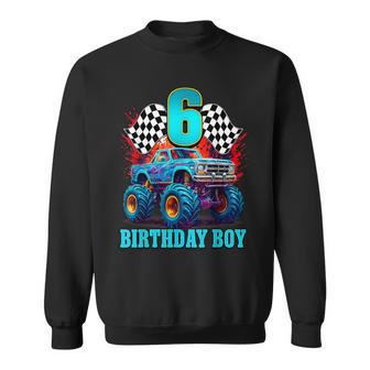 6 Jahre Alt 6 Geburtstag Jungen Monster Truck Auto Sweatshirt - Geschenkecke