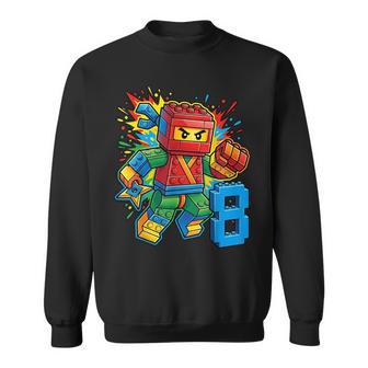 8 Geburtstag Junge Ninja Brick Block Master Builder 8 Jahre Kid Sweatshirt - Geschenkecke