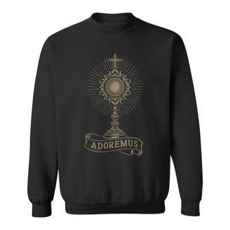 Adoremus Catholic Latin Mass Confirmation Graphic Sweatshirt - Thegiftio UK