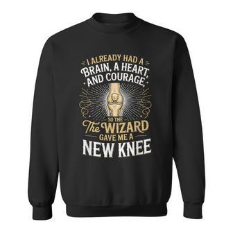 I Already Had A Brain A Hearta And Courage Knee Replacement Sweatshirt - Thegiftio UK