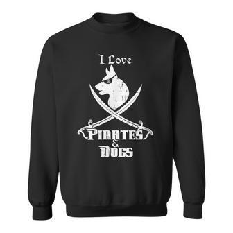 Amo A Los Piratas Y Perros Amante De Los Perros Regalo Piratas Camisa de entrenamiento - Regaloses