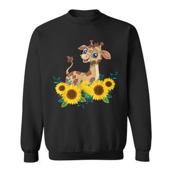 Animal Mignon Girafe Cadeau Pour Une Fleuriste Tournesol Sweater e - Cadeauxyz
