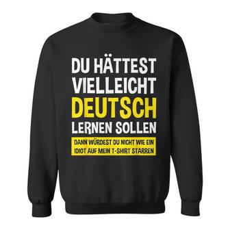 Apprendre L'allemand Drapeau Allemand Drôle Allemand Américain Sweater e - Cadeauxyz