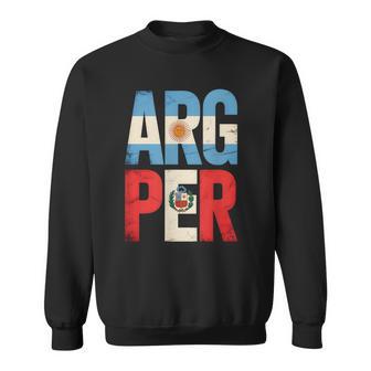 Argentina And Peru Mix Heritage Argentinian Peruvian Roots Sweatshirt - Monsterry