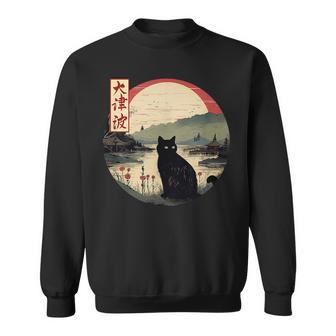 Arte Japonés De Kanji Japón Del Atardecer Rojo Y Del Gato Negro Camisa de entrenamiento - Regaloses