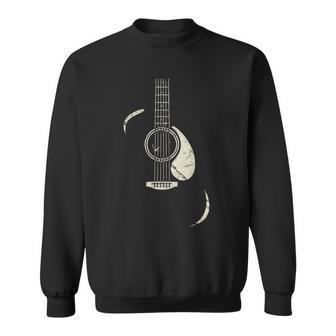 Arte Lineal De Guitarra Acústica Minimalistaintage Amante De La Música Camisa de entrenamiento - Regaloses