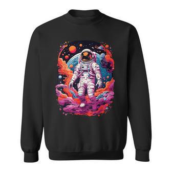 Astronaute Dans L'espace Étoiles Astronomie Cool Rétrointage Mignon Sweater e - Cadeauxyz