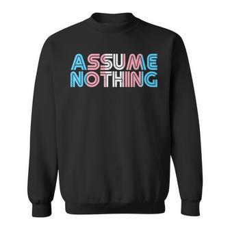 Asume Nada Bandera Trans Colores Trans Orgullo Derechos Amor Camisa de entrenamiento - Regaloses