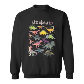 Autism Awareness It's Okay To Be Different Dinosaur Sweatshirt | Seseable UK
