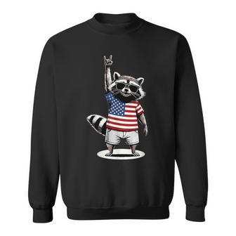 Bandera Americana Mapache Estados Unidos America Camisa de entrenamiento - Regaloses