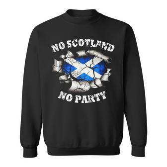 Bandera Escocesa Con Texto En Inglés Nocotland No Party Camisa de entrenamiento - Regaloses