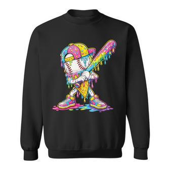 Baseball Drip Ice Cream Apparel Youth Drip Baseball Boys Kid Sweatshirt - Monsterry