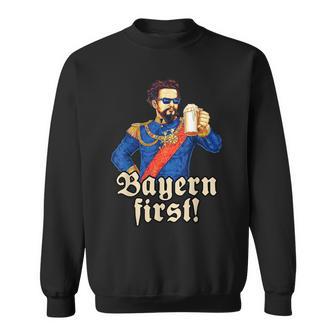 Bayern First -Blauer König Ludwig Bier Bayern Sweatshirt - Geschenkecke