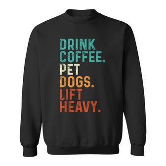 Bebida Café Mascotas Perros Levantamiento Pesado Divertido Gim In Mangas Camisa de entrenamiento - Regaloses
