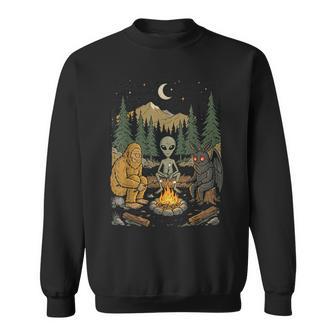 Bigfoot Alien Mothman Camping Nature Sweatshirt - Thegiftio UK