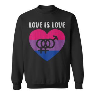Bisexuellesymbol Mit Herz Liebe Ist Liebe Sweatshirt - Geschenkecke