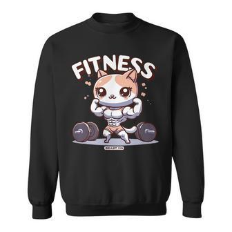 Bonito Diseño De Gato De Fitness Divertido Entrenamiento De Gimnasio Camisa de entrenamiento - Regaloses
