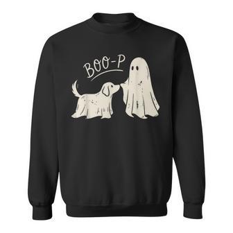 Boo-P Ghost Dog Nose Boop Halloween Costume Animal Lover Sweatshirt | Seseable UK