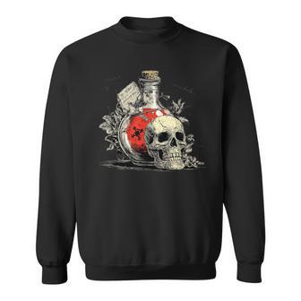Botella Coneneno Rojo Y Disfraz De Calavera Fresca Camisa de entrenamiento - Regaloses