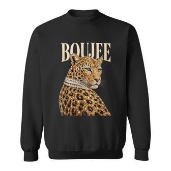 Boujee Rhinestone Leopard Glam Big Cat Sweatshirt - Thegiftio UK