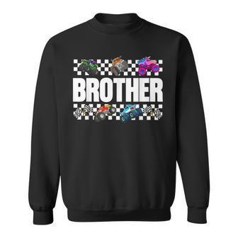 Brother Monster Truck Family Crew Birthday Matching Boy Kids Sweatshirt - Monsterry
