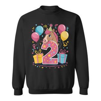 Caballo 2Do Cumpleaños Para Niño Niña 2 Añosegundo Dos Caballo Camisa de entrenamiento - Regaloses