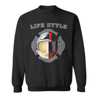 Cadeau Motard Homme Moto Casqueapeur Pompier Lifestyle Sweater e - Cadeauxyz