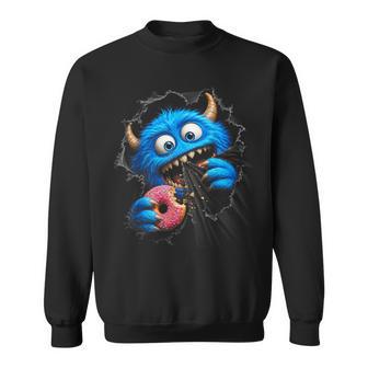 Cadeau Original Effet Optique Donut Monstre Drole Trompe Œil Sweater e - Cadeauxyz