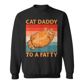 Cat Daddy To A Fatty Orange Tabby Chonky Cat Sweatshirt - Thegiftio UK