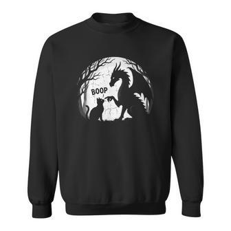 Cat And The Dragon Boop Cute Fantasy Full Moon Graphic Sweatshirt | Seseable UK