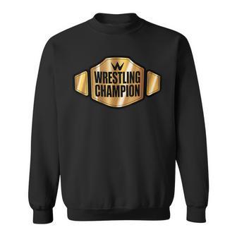 Champion Belt Wrestling Wrestler Costume Halloween Sweatshirt | Seseable UK