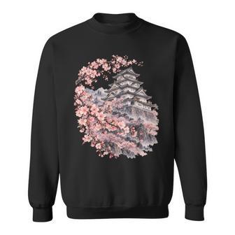 Château Japonais Fleurs De Cerisier Sweater e - Cadeauxyz