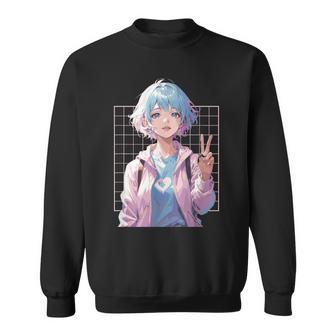 Chica Deigno De La Paz Del Anime Japonés Chica Kawaii Camisa de entrenamiento - Regaloses