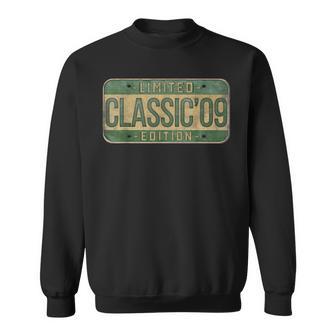 Classic 2009 17Th Birthday Car Plate 17 Years Old Sweatshirt - Thegiftio UK