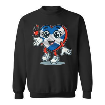 Coeur Mignon Avec Drapeau Écossais Lovecotland Cartoon Sweater e - Cadeauxyz