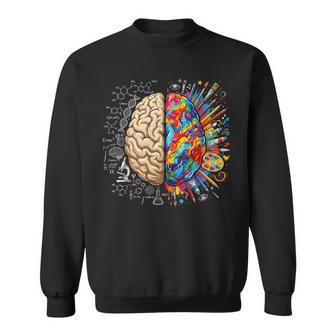 Colorful Brain Neuroscience Left And Right Thinking Sweatshirt - Thegiftio UK