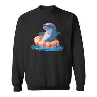 Costume Amusant De Dauphin Dans La Piscine Sweater e - Cadeauxyz