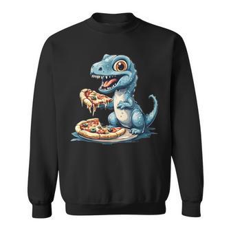 Costume De Dinosaure Affamé Avec Pizza Pour Adultes Et Enfants Sweater e - Cadeauxyz