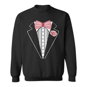 Costume Demoking Amusant Avec Nœud Papillon Rose Pour Enfants Et Adultes Sweater e - Cadeauxyz